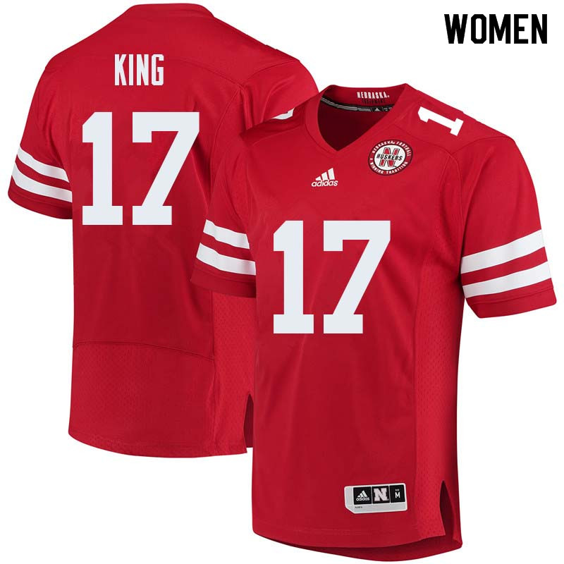 Women #17 Sedrick King Nebraska Cornhuskers College Football Jerseys Sale-Red